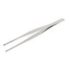 AOJE-LINK Stainless Steel Straight Blunt Tweezers with Horizontal Serrated Tips
