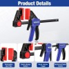 WORKPRO Mini Bar Clamps for Woodworking 6" One-Handed Spreader/Bar Clamp