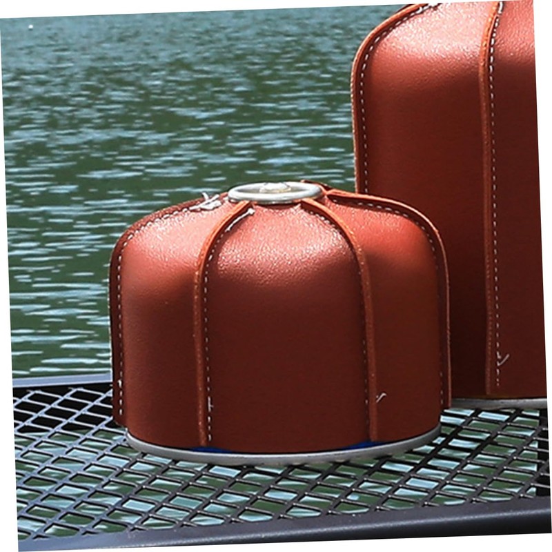 LALAFINA Leather Gas Tank Cover Cover Grill Accessory Gas Canister