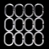 Top-Spring Plastic Shower Curtain Rings - Pack of 24, Clear