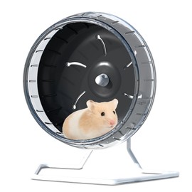 JOUSONTY 8.3 Inch Silent Hamster Wheel, Pet Small Animals Exercise Running Toys, Large, Black
