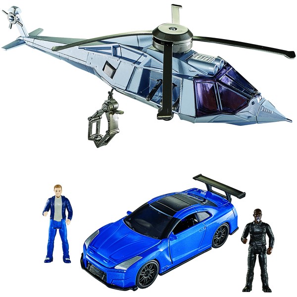 Mattel Fast & Furious Extreme Stunt Stars Brian + '12 Nissan GT-R & Mose Jakande