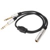 6.35mm Splitter Y Cable Mono Female to Dual Male 1/4