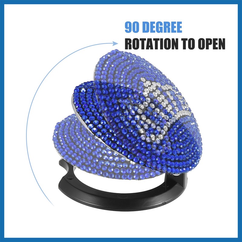 A ABSOPRO Crown Pattern Bling Car Start Stop Engine Button