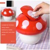 Cabilock Mushroom Mini Trash can with Lid, Cute Desktop Wastebasket,