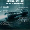 Guardian LTE Tactical Flashlight, 500 Lumens, Zoom‑Focus, Water‑Resistant IPX5, 5