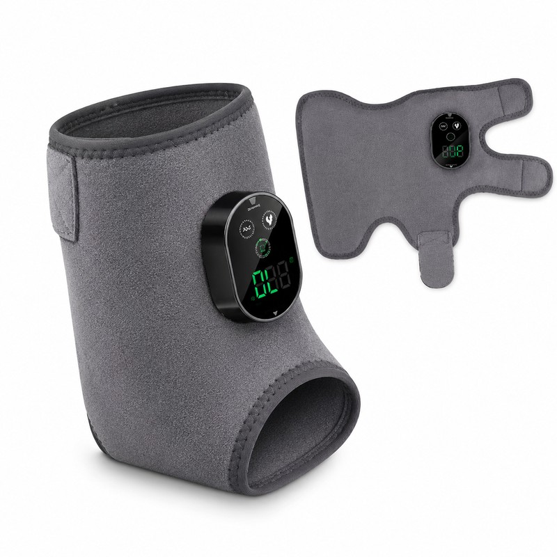 Rechargeable Heated Ankle & Wrist Wrap with Vibration Massage –