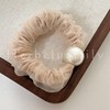 Herbeluemily Scrunchie Hair Elastic Hair Accessories, Simple, Cute, Pearl, Set