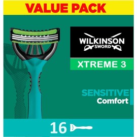 WILKINSON SWORD - Xtreme 3 For Men | Sensitive | Pack of 16 Disposable Razors