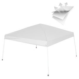 Birodeko Canopy Replacement Top Only, Waterproof Pop-Up Canopy Tent Top Cover with Ropes, Instant Canopy Top Sunshade Silver Coated for Outdoor Garden Patio Camping (Silver White, 10x10FT)