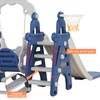 TOBBI 4 in 1 Kids Slide and Swing Set for