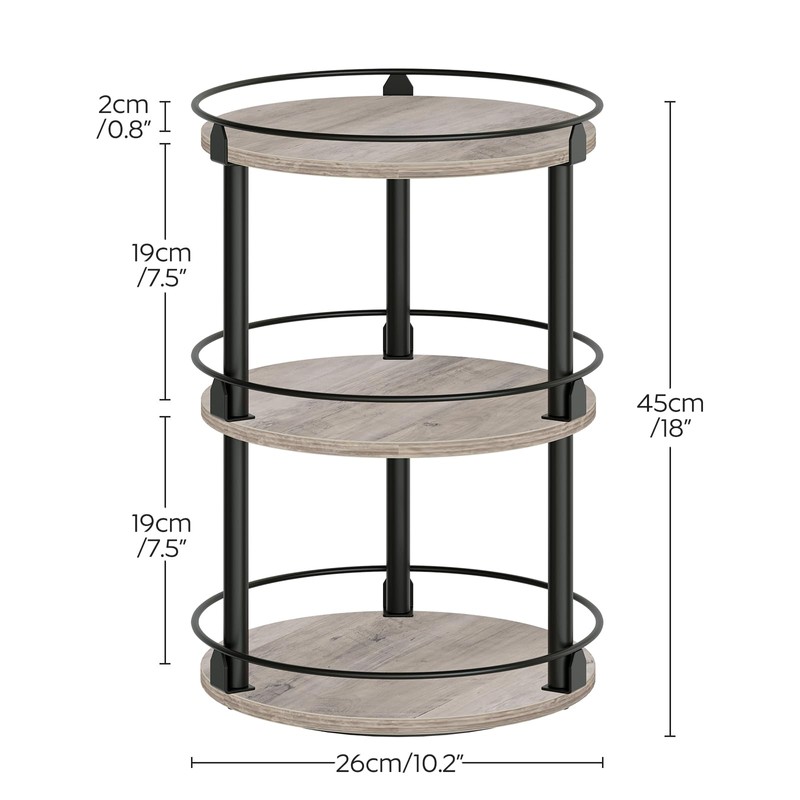 YATINEY 3-Tier Lazy Susan Organizer, Rotating Spice Rack, Spinning Organizer,