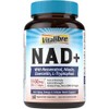NAD Resveratrol Supplement with Niacinamide, Quercetin, L-Tryptophan – NMN Alternative, NAD Plus Boost Formula, Supports Healthy Aging for Women and Men, Non-GMO, 60 Capsules