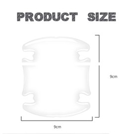 4Pcs 3D Transparent Car Door Bowl Scratch Protector, Universal Waterproof Anti-Scratch Paint Invisible Protection Film for Most Models