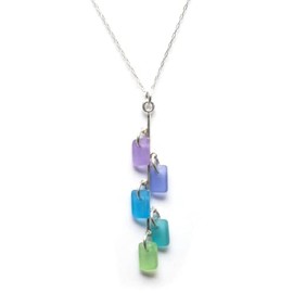 Sea Glass Avalon Pendant (Beach, 18" Cable Chain)