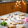 2 Pcs Silver Cookie Cutters Set Cat Dog Cookie Cutter