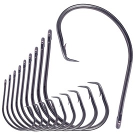 XFISHMAN-Inline-Circle-Hooks-Saltwater-Freshwater-for-Catfish-Tuna-Bass-Octopus-Hooks-Big-Hook-Fishing 50 Pack (Black, 7/0 50-Pack)