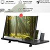 12'' 3D Phone Screen Magnifier HD Screen Amplifier PullOut Bracket
