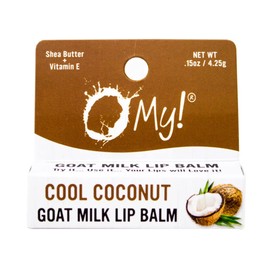 O My! Goat Milk Lip Balm - Single Pack | Shea Butter and Vitamin E | Free of Parabens & More | Handcrafted in USA