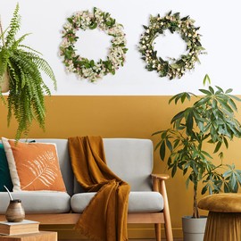 4 Pack Wreath Frame 16 Inch Wire Wreath Frame Round Metal Wreaths Form Dark Green Wire Wreaths Ring for Floral Arrangements DIY Craft Home Decorations Wedding Thanksgiving Christmas Party Supplies