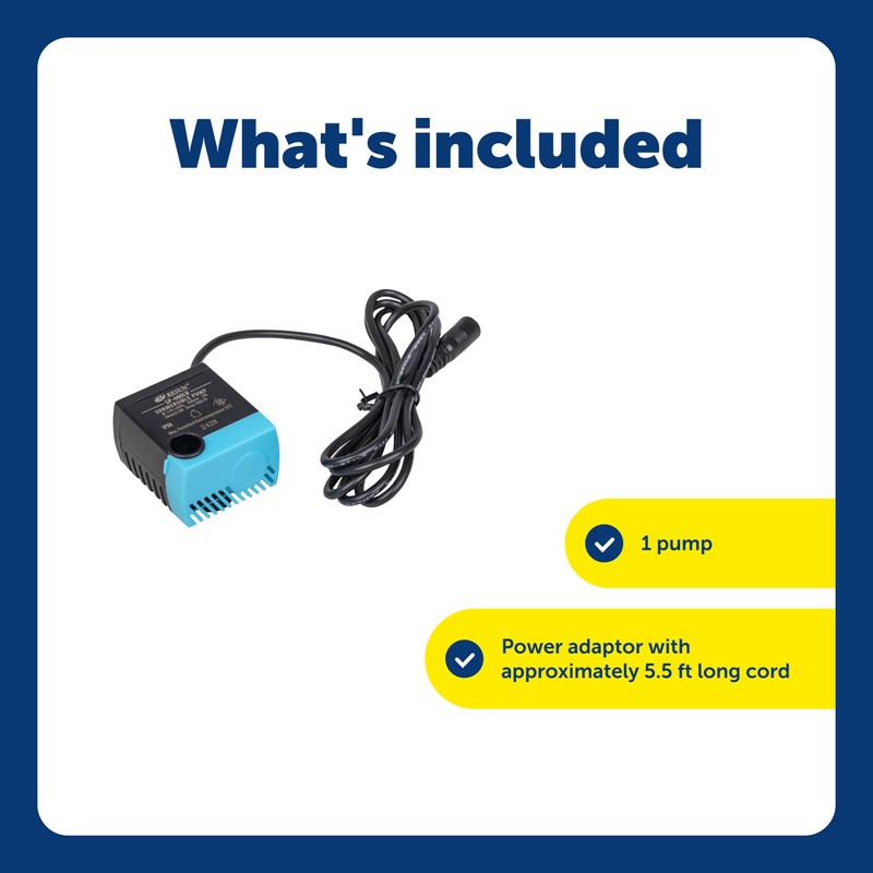 PetSafe Replacement Pump, Submersible, Quiet Operation, Compatible with Drinkwell Ceramic,