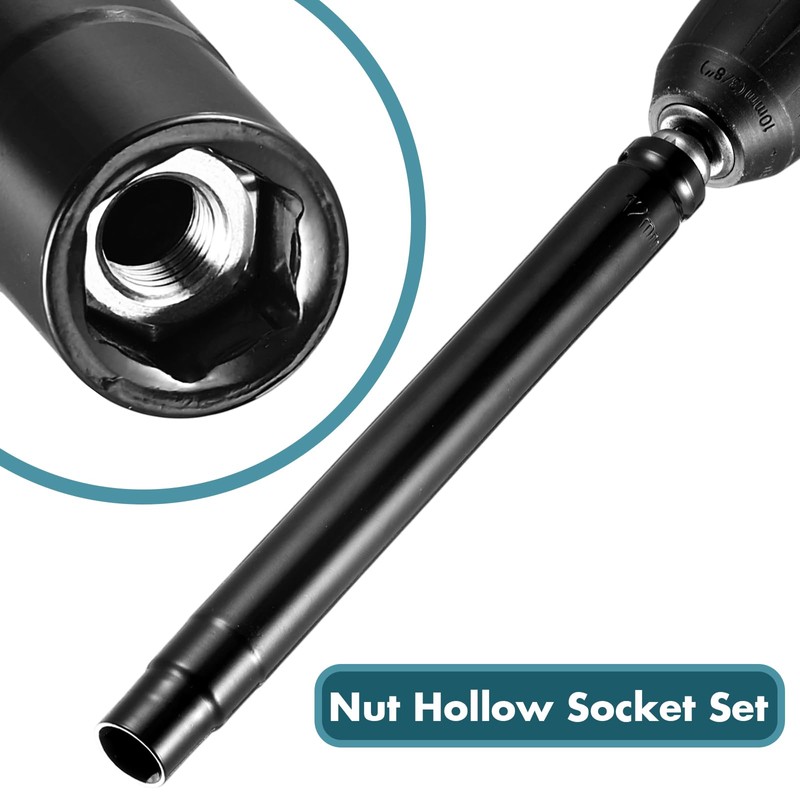 Blulu 7/16(12mm) power Nut Driver 7.8 Inch Long, Nut Runner