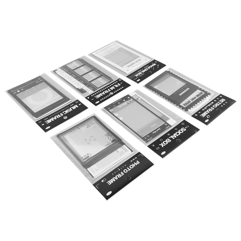 6 Bags Scrapbook Frames Retro Assorted Styles Durable PET for