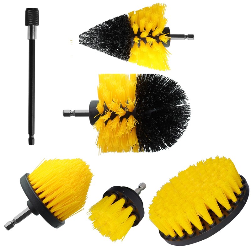 6 Piece Drill Brush Attachment Set-Drill Brush Cleaning Brushes Set