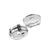 HEROFFIX 2pcs Universal 60mm Dia Chrome Wheel Center Hub Cap