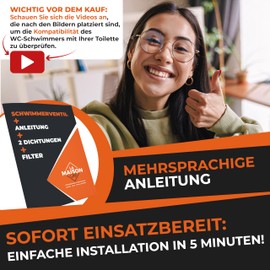 LA MAISON SAB Float Valve: Cistern Replacement Parts, Easy Assembly with Instructions (English language not guaranteed), Cistern Filling Valve, Horizontal Installation, Efficient, Water Saving White