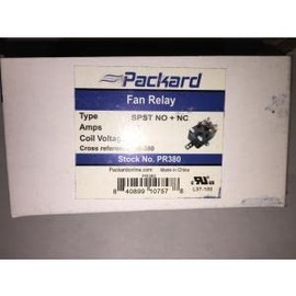 Packard PR380 Fan Relay 24 VAC Coil Voltage SPST NO NC Contacts