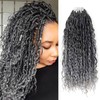 Saisifen 96 Strands Boho Goddess Locs Crochet Hair for Black