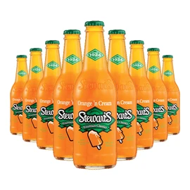 Stewart's Orange & Cream Soda, 12 fl oz (24 Glass Bottles)