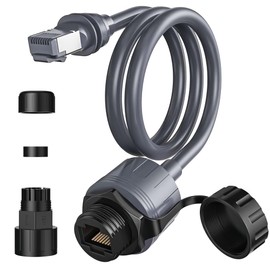 ZNKG Starlink Ethernet Adapter Gen 3/Mini, Starlink Mini Cable Extension to RJ45 Female Connector Waterproof Compatible with Starlink Dish/V3 Router, Plug-and-Play