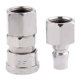 Air Line Hose Fittings 3/8" BSP Female Thread Quick Release Coupler Connector-Pack of 2