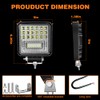 LikeSafe LED Lights for Car, 4 Inch 126W LED Pod