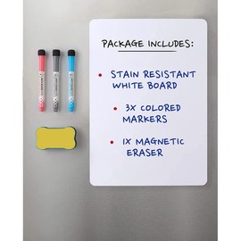 Magnetic Whiteboard for Fridge, 12 x 16.5 inches Magnetic Dry Erase Whiteboard Sheet for Refrigerator, Magnetic Dry Erase Board Sheet with Eraser