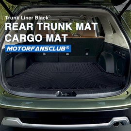 MotorFansClub Rear Trunk Cargo Liners Fit for Subaru Forester 2019 2020 2021 2022 2023 2024 Rear Cargo Protector Mat Black