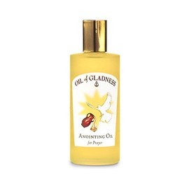 Oil of Gladness Frankincense and Myrrh Anointing Oil - Oil for Daily Prayer, Ceremonies, and Blessings 3.5 oz Decorative Bottle