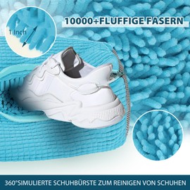 Shoe Wash Bag, Washing Machine, 1 Piece, Multi Protection Shoe Bag, Washing Machine, Reusable Wash Bag, Shoes for All Shoe Types and Sizes, Protects Both Shoes and Washing Machine (Blue)