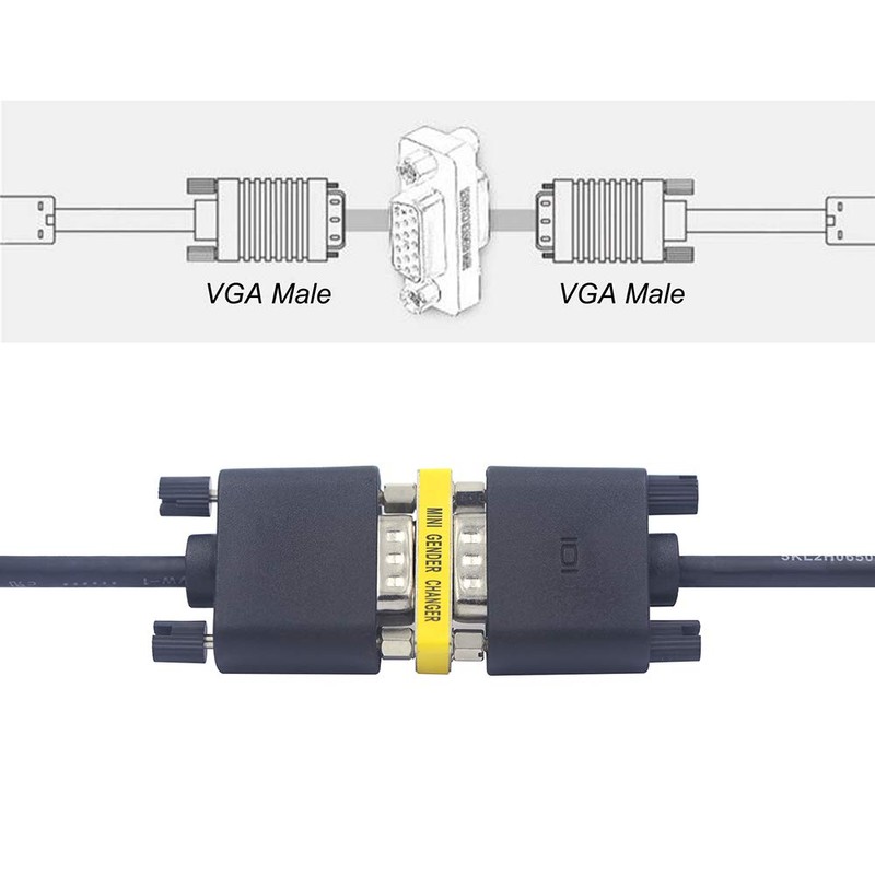 VCE VGA Female to Female Adapter, SVGA Coupler HD15 Mini