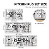 Tritard 100% Non Slip 3 Piece Kitchen Rugs Set with