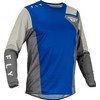 Fly Racing 2023 Adult Kinetic Jet Jersey (Blue/Grey/White, Large)