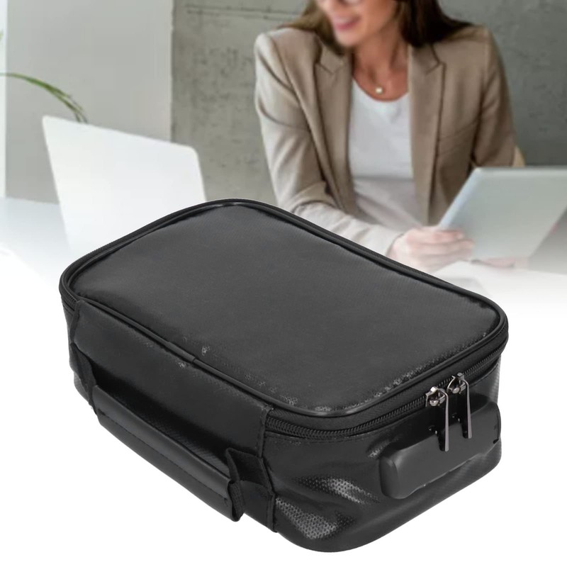 Fireproof Document Bag with Lock Small Fireproof Document Safe Box