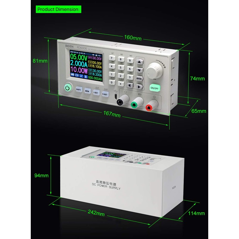 RD RD6006W Communication Version 60V 6A Multimeter DC DC Voltage