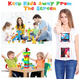 SYSKENI Magnetic Blocks, Gifts for 3 4 5 6 Year Old, Magnet Building Blocks for Toddlers, Girls & Boys, Montessori - Autism - Sensory Magnetic Toys for Kids Ages 3-5 4-8, 1.22inch, 56PCS