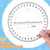 Zonon 2 Pack 6 Inch Protractor, Multifunctional Drawing Ruler Rotatable