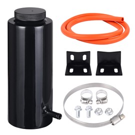 EVIL ENERGY Coolant Overflow Tank, Radiator Overflow Bottle Universal 800ml Aluminum Black