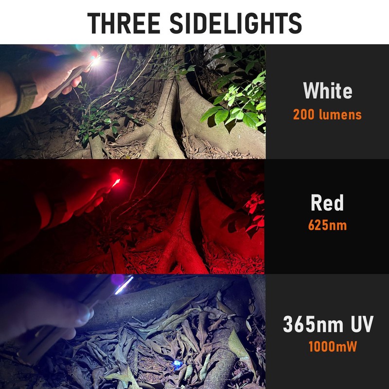 RovyVon Angel Eyes E80 Marble Flat Flashlight Combines with Green