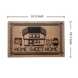 EXIGENT Premium Home Sweet Home Anime Doormat Front Door Mat with Anti-Slip Foor Indoor & Outdoor Use Home Decor Ultra Soft Anti-Slip Rug (SweetHome_Rug)